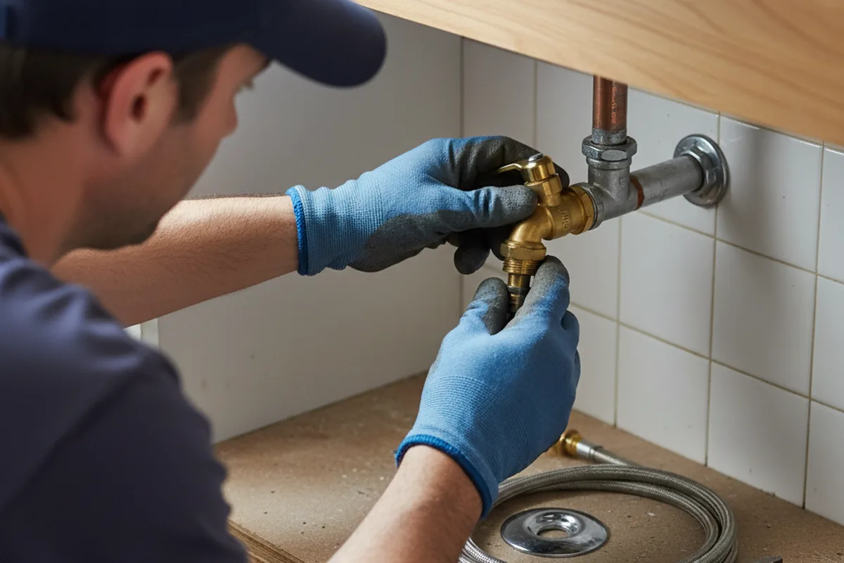 Shutoff valve and fitting work during Faucet and Fixture Repair in Keisterville